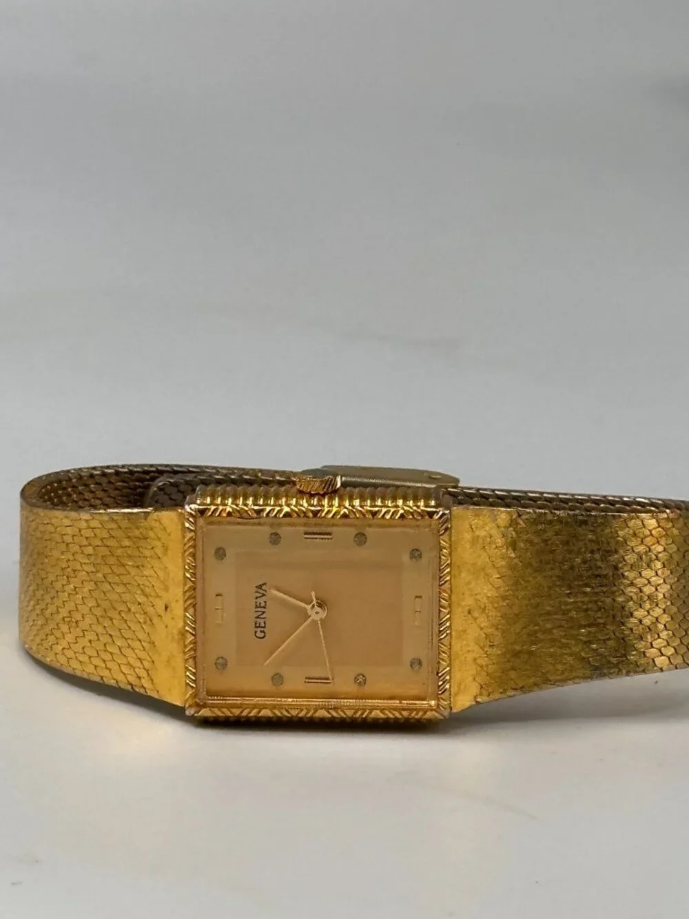 Vintage Geneva Watch Men Manual Wind 24MM Rec 14K GE Electroplated 8.5